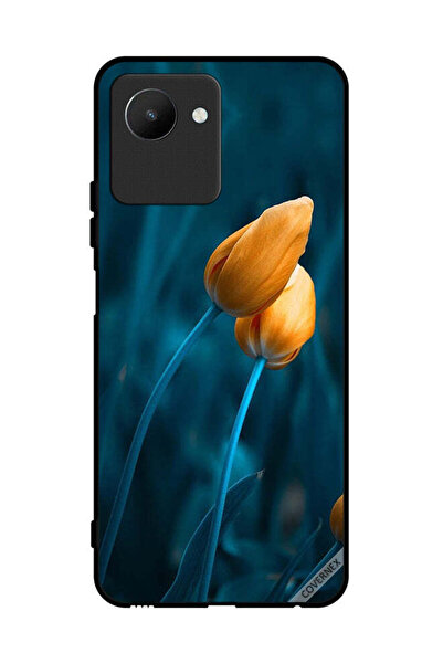 Covernex غطاء حماية لهاتف Realme C30s مع زهرتين لطيفتين