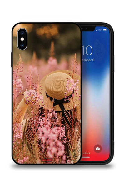 Tolwak غطاء حماية لجهاز آيفون XS Max من آبل، قبعة فتاة مزينة بالزهور