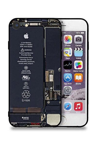 Tolwak Apple iPhone SE (2022) Protective Case Phone Circuit Pattern