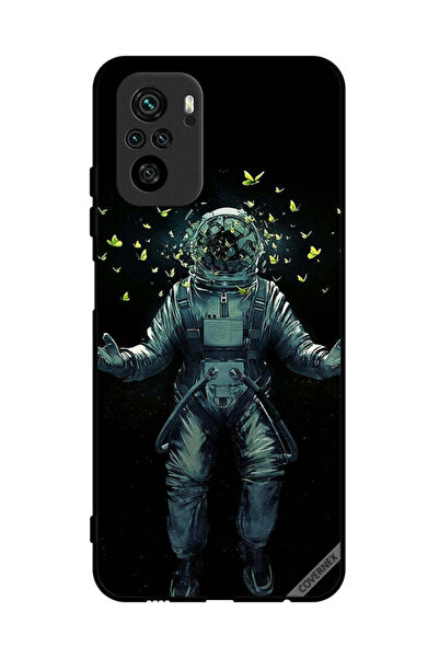 Covernex غطاء حماية لهاتف Poco M5s 4G - رائد فضاء وفراشات