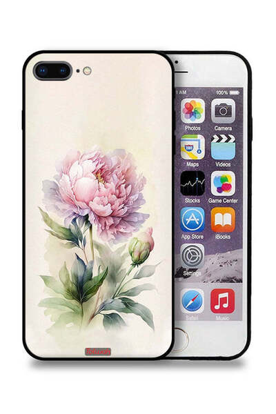 Tolwak غطاء حماية لجهاز Apple iPhone 7 Plus بتصميم لوحة فنية بألوان مائية وردية