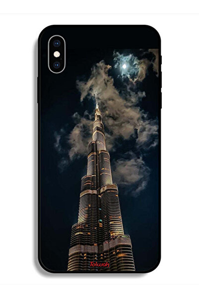 Tolwak Protective Case For Apple iPhone X Burj Khalifa In Night