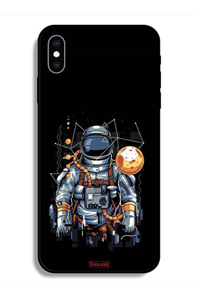 Tolwak جراب حماية لهاتف Apple iPhone X - فن تجريدي لرائد فضاء
