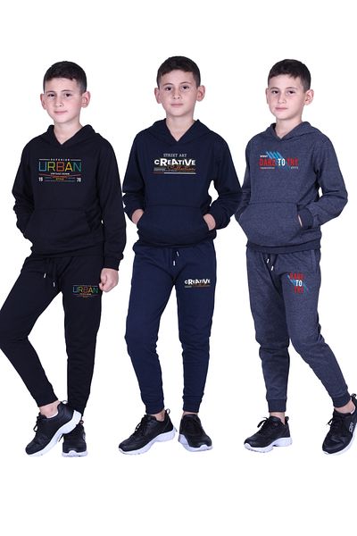 FYK KİDS ΣΕΤ ΦΟΥΤΕΡ ΑΝΔΡΙΚΟ ΠΑΙΔΙΚΟ ΚΟΡΥΦΑΙΟ ΣΕΤ ΜΕ ΛΕΠΤΟΜΕΡΗ ΕΚΤΥΠΩΣΗ 3 ΤΕΜΑΧΙΩΝ