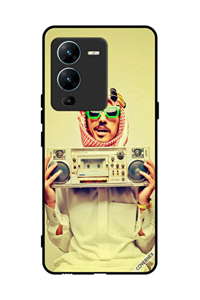 Covernex غطاء حماية لهاتف فيفو V25 برو يحمل جهاز موسيقى عتيق