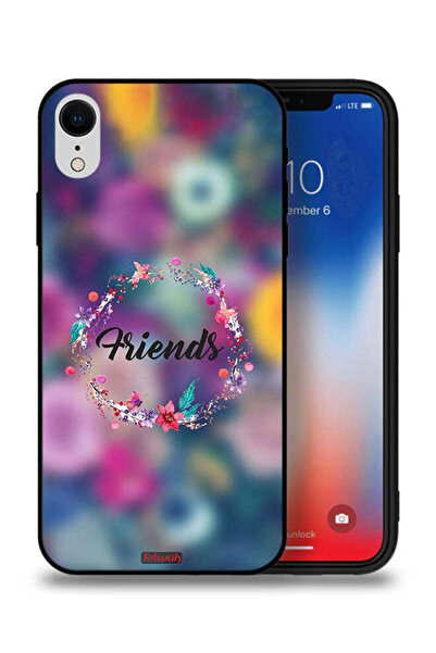 Tolwak جراب حماية لجهاز Apple iPhone XR بتصميم خاتم أصدقاء الزهور