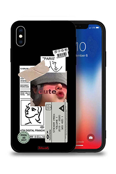 Tolwak جراب حماية لجهاز Apple iPhone XS Max بملصق لطيف