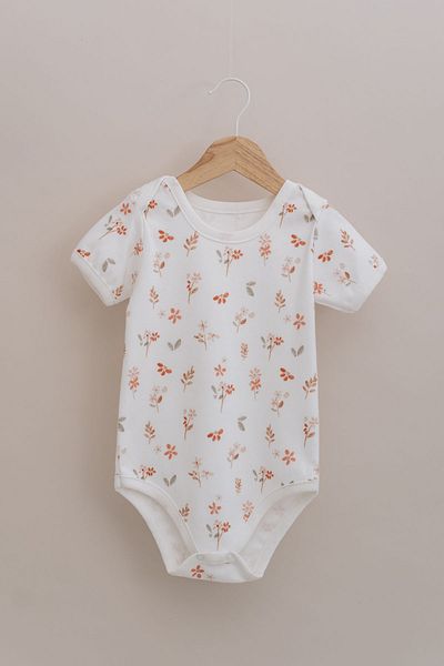 Tuğba Kuğu Short Sleeve Baby Body - Pureline Series - Soft Bloom