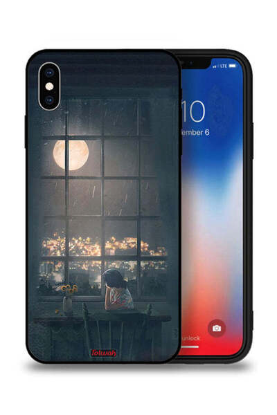 Tolwak غطاء حماية لجهاز Apple iPhone XS Max مع رسم القمر