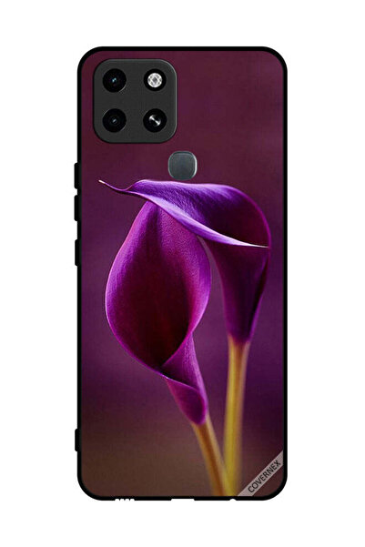 Covernex غطاء حماية لهاتف إنفينيكس سمارت 6 مع زهرتين جميلتين