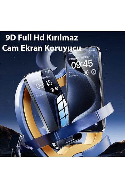 CepteToptan ألّي واقي شاشة زجاجي مضاد للكسر لهاتف آيفون 15 عالي الدقة - (1903) - MKİ2453-5842