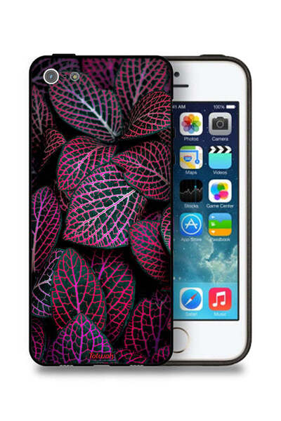 Tolwak غطاء حماية لجهاز Apple iPhone 5/5s/SE بنقشة أوراق سالجا