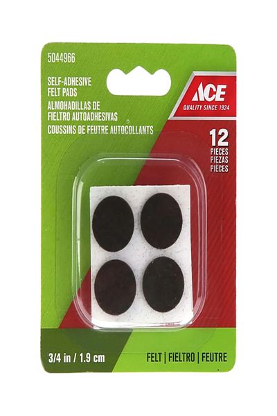 ACE 2-Piece Self-Adhesive Self-Leveling Round Protective Felt Pads