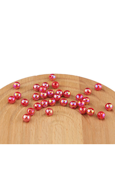 Prestij Boncuk Mărgele roșii perle din plastic placate cu Janjan 8MM 500 gram...