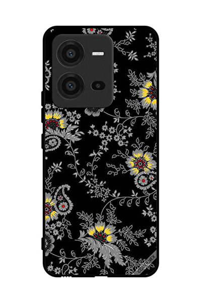Covernex غطاء حماية لهاتف فيفو V25 بخلفية زهور فنية