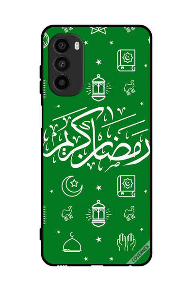 Covernex غطاء حماية لهاتف موتورولا موتو جي 82 - رمضان كريم - أخضر