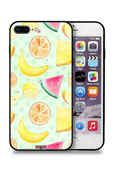 Tolwak غطاء حماية لجهاز آيفون 7 بلس من آبل، رسمة فواكه وألوان مائية