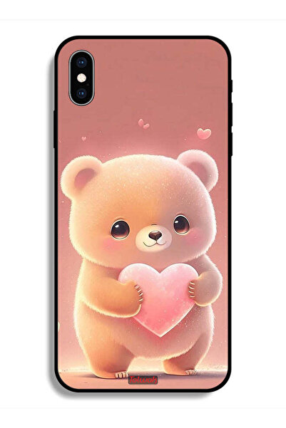 Tolwak جراب واقٍ لهاتف Apple iPhone X باندا صغير لطيف يحمل قلبًا
