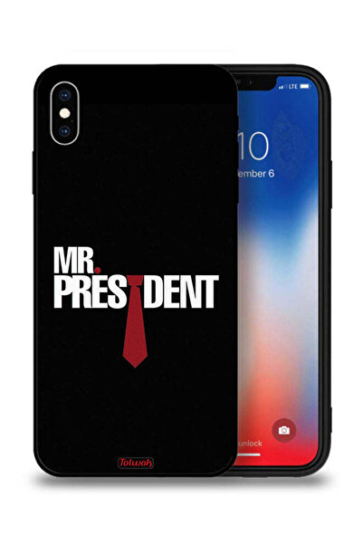 Tolwak جراب حماية لجهاز Apple iPhone XS Max Mr President