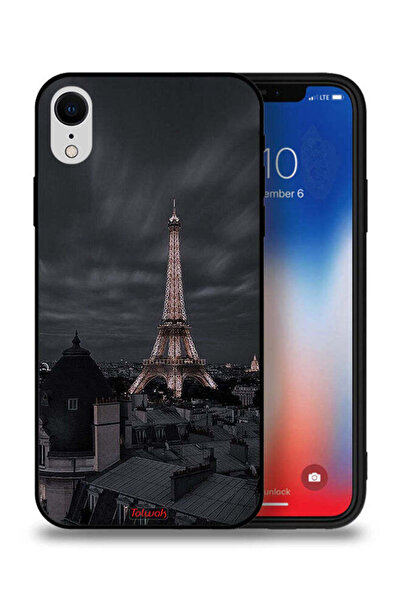Tolwak جراب حماية لجهاز Apple iPhone XR بتصميم برج إيفل في الليل