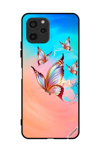 Covernex غطاء حماية لهاتف هواوي نوفا Y61 - فراشات تحلق فوق لون الطلاء