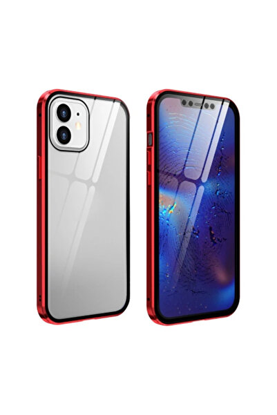 lowell home حافظة مغناطيسية لهاتف آيفون 12 مع حماية كاملة للزجاج الأمامي والخ...