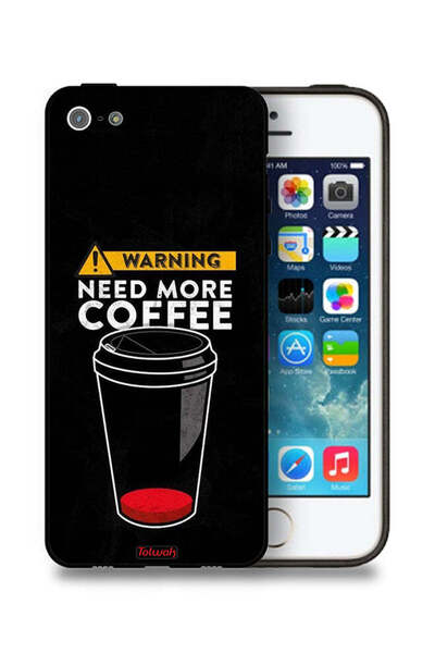 Tolwak غطاء حماية لجهاز Apple iPhone 5/5s/SE - هل تحتاج إلى المزيد من القهوة؟