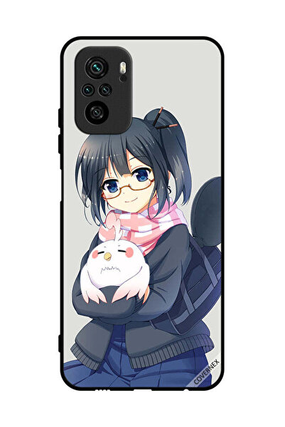 Covernex غطاء حماية لهاتف Poco M5s 4G، رسم فتاة تحمل حيوانًا أليفًا