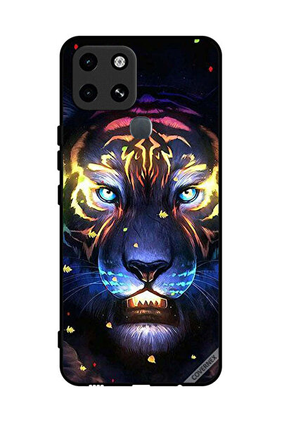 Covernex غطاء حماية لهاتف Infinix Smart 6 بتصميم أسد ومشبك فني