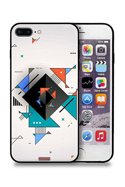 Tolwak غطاء حماية لجهاز Apple iPhone 7 Plus بأشكال مربعة ومثلثة ونمط تجريدي