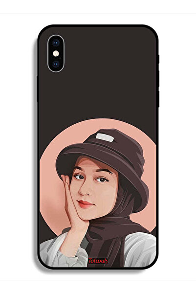 Tolwak جراب واقٍ لهاتف Apple iPhone X بتصميم فتاة قبعة لطيفة