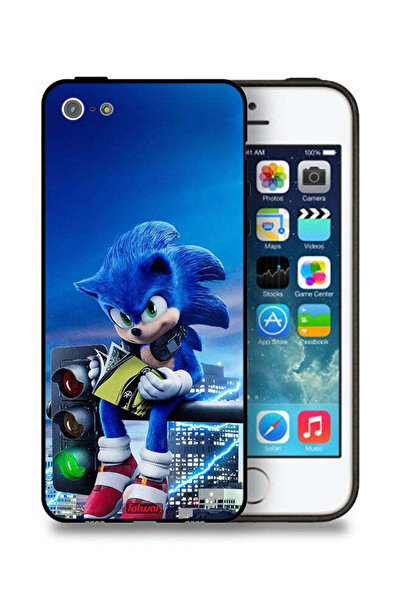 Tolwak جراب حماية لجهاز Apple iPhone 5/5s/SE بطبعة Sonic Reading