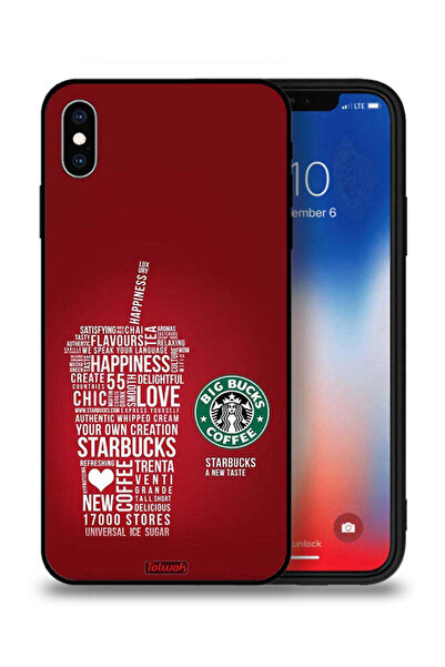 Tolwak جراب حماية لجهاز Apple iPhone XS ملصق قهوة