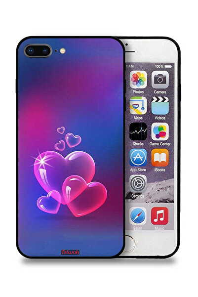 Tolwak غطاء حماية Apple iPhone 7 Plus بتصميم قلوب مائية