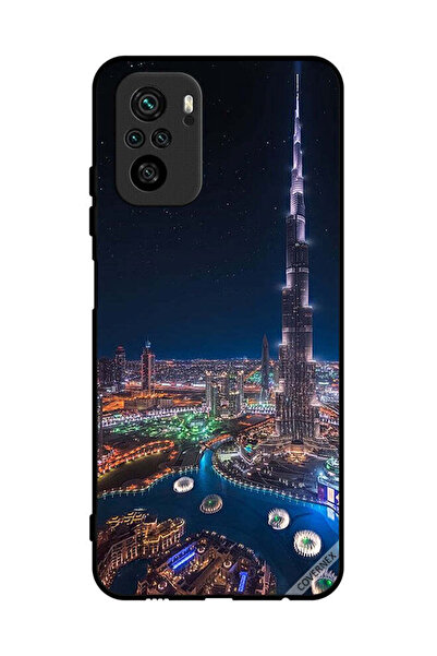 Covernex غطاء حماية لهاتف Poco M5s 4G منظر ليلي لوسط المدينة
