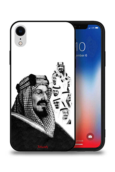 Tolwak غطاء حماية لجهاز آيفون XR من آبل، ملصق فني أبيض وأسود لملوك المملكة ال...