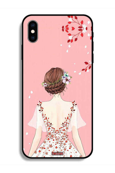 Tolwak جراب حماية لهاتف Apple iPhone X - رسم فتاة واقفة