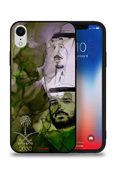 Tolwak غطاء حماية لجهاز آيفون XR من آبل، ملصق فني للملك سلمان وولي العهد محمد