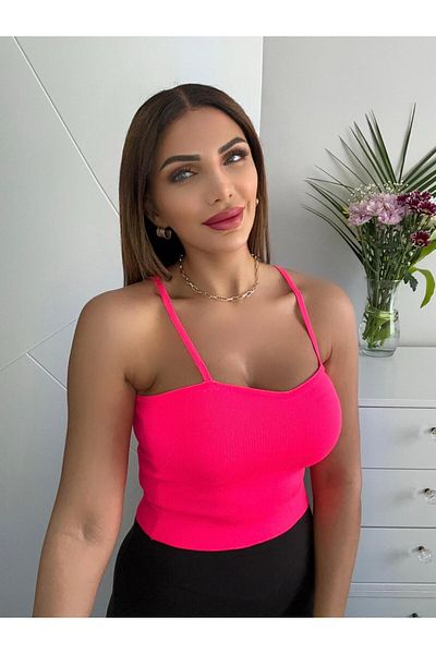 sterktekstil Women's Rope Strap Solid Color Crop T-Shirt