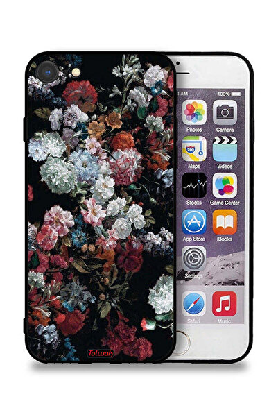 Tolwak غطاء حماية لجهاز آيفون 7 من آبل بنقشة ورود عتيقة