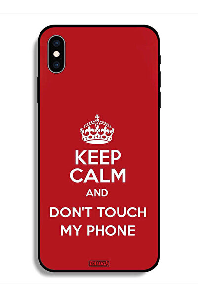 Tolwak Protective Case For Apple iPhone X Keep Calm And Don_T Touch My Phone