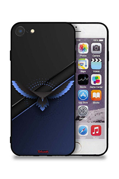 Tolwak جراب حماية لجهاز Apple iPhone SE (2020) بتصميم فن تجريدي رقمي من Eagle