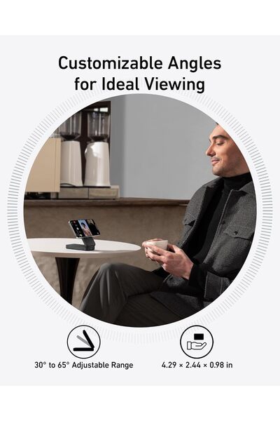 Anker MagGo Power Bank 6600mAh - Qi2 15W MagSafe-Compatible with Foldable Stand (White)