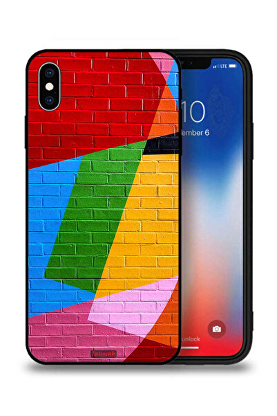 Tolwak جراب حماية لجهاز Apple iPhone XS Max برسومات جدارية ملونة