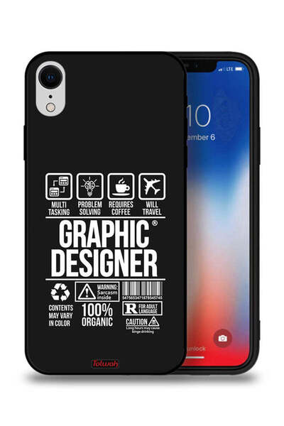Tolwak جراب حماية لجهاز Apple iPhone XR - ملصق مصمم جرافيكي