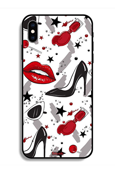Tolwak Protective Case For Apple iPhone X Lipstick And Shoes Art