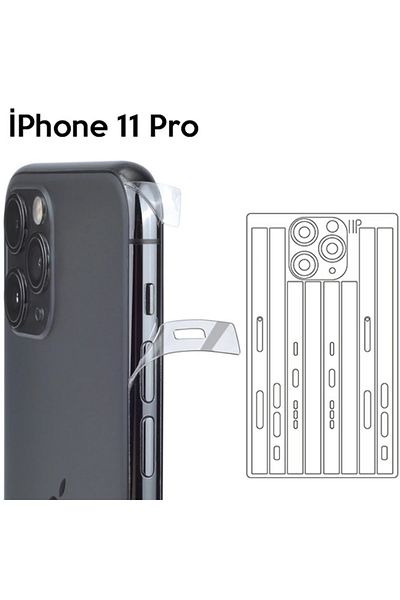 CepteToptan فيلم تغليف الكاميرا العلوية والجانبية لهاتف iPhone 11 Pro 5.8 Hydrogel Ghost - (1903) - MKİ2943-5622
