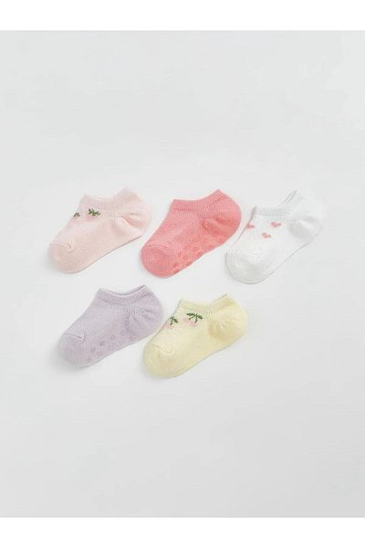 LC Waikiki Чорапи с ботуши за бебета с щампа LCW baby, 5 броя (S5)