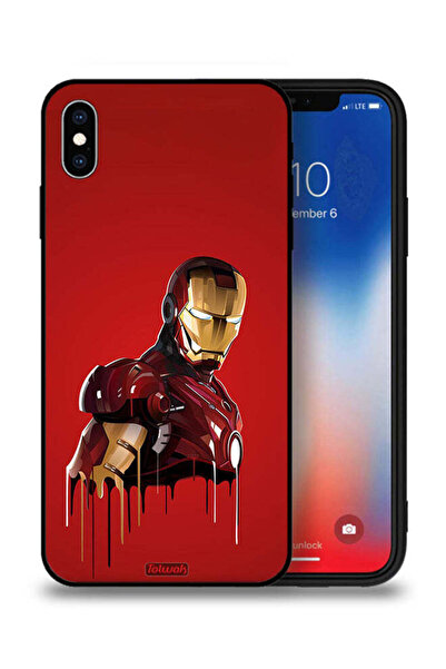 Tolwak جراب حماية لجهاز Apple iPhone XS برسومات الرجل الحديدي