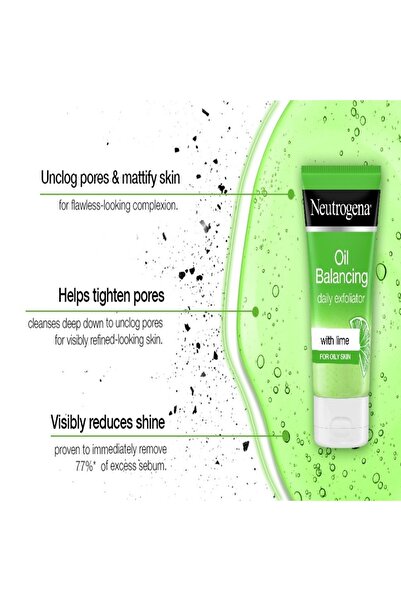 Neutrogena Neutrogena Oil Balancing Daily Exfoliator with Lime & Aloe Vera – 150ml | Refines Oily Skin